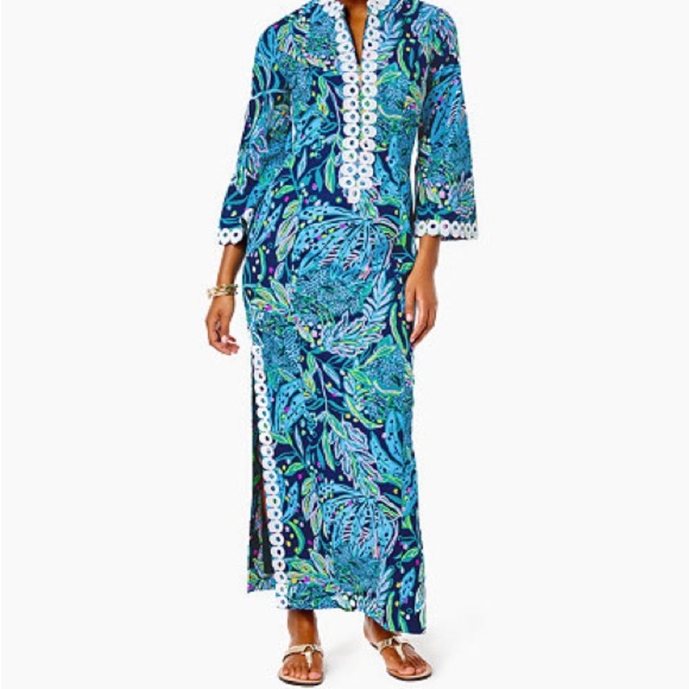 Lilly Pulitzer Shealyn Maxi in Catty Purrsonality size 2